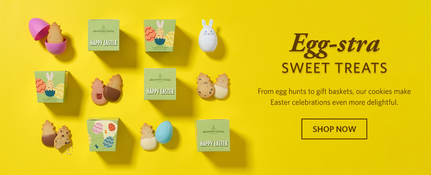 Egg-stra sweet treats. Shop now.