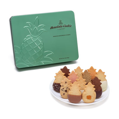 Pearl Green Tin Large - Honolulu Cookie Company