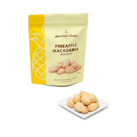 Pineapple Macadamia Mini Bites with cookie plate