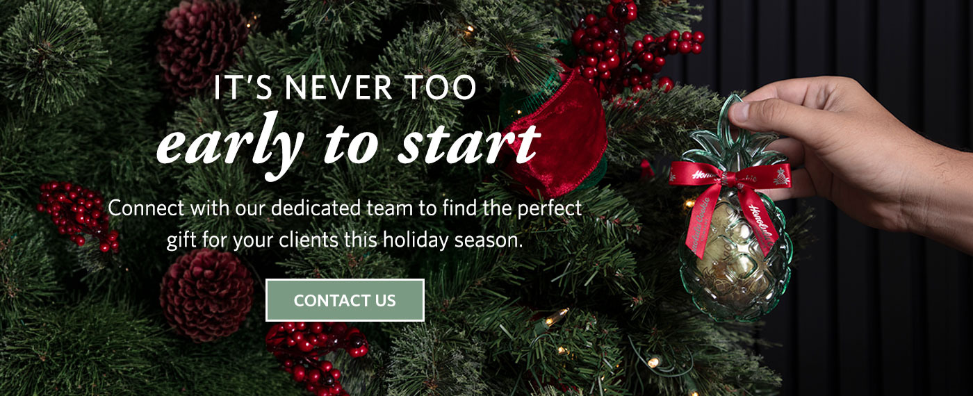Connect with our dedicated team to find the perfect gift for your clients. Contact us.