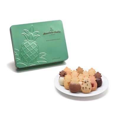 Pearl Green Tin Large - Honolulu Cookie Company